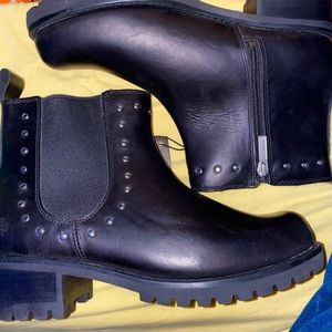 Women’s Harley Davidson Black Genuine Leather Boots with Studs Size 10
